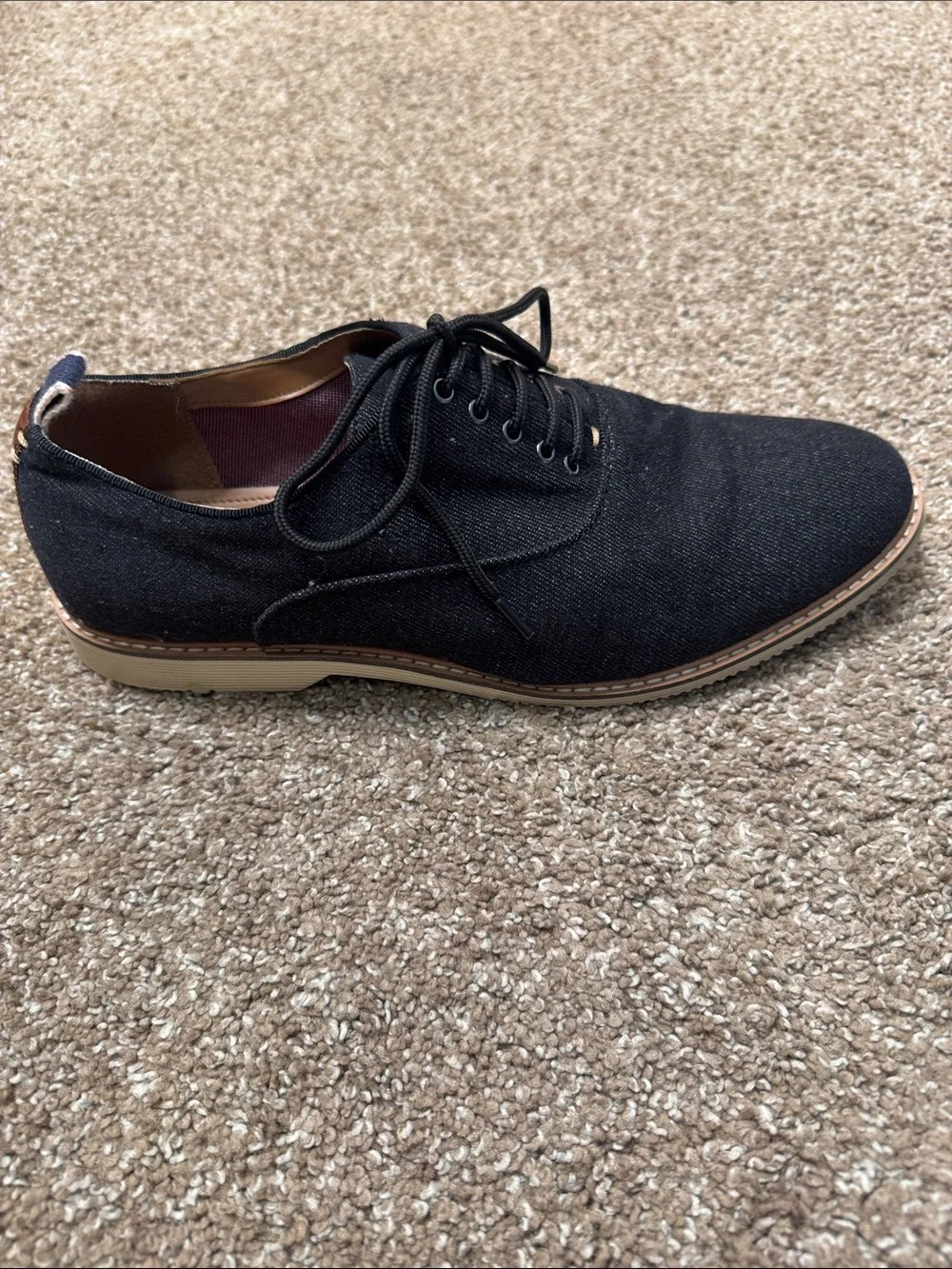 Steve Madden Neeman Men's Black Casual Lace-Up Oxford Shoes SZ 7.5